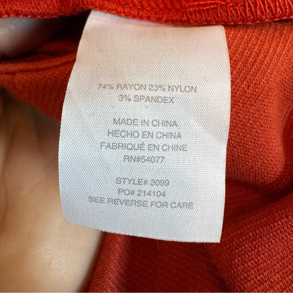 CAbi Orange Overlay Ponte Knit Pencil Skirt - Picture 8 of 9